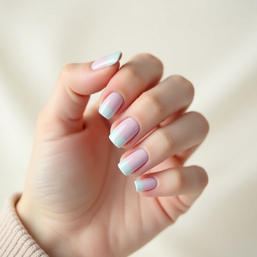 Pastel Tips with Nude Base